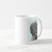 Schwarz-Russisch-Terrier-Malerei - Niedlicher Orig Kaffeetasse (VorderseiteRechts)