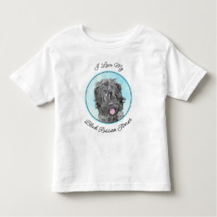 Schwarz-Russisch-Terrier-Malerei - Niedlicher Orig Kleinkind T-shirt