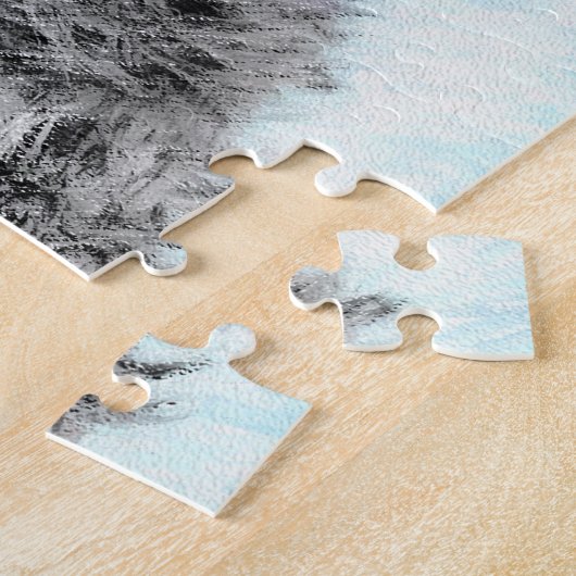 Schwarz-Russisch-Terrier-Malerei - Niedlicher Orig Puzzle (Seite)