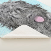 Schwarz-Russisch-Terrier-Malerei - Niedlicher Orig Sherpadecke (3/4)