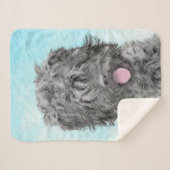 Schwarz-Russisch-Terrier-Malerei - Niedlicher Orig Sherpadecke (Vorderseite (Horizontal))