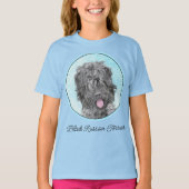 Schwarz-Russisch-Terrier-Malerei - Niedlicher Orig T-Shirt (Vorderseite)