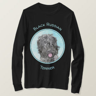 Schwarz-Russisch-Terrier-Malerei - Niedlicher Orig T-Shirt