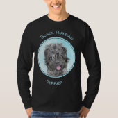 Schwarz-Russisch-Terrier-Malerei - Niedlicher Orig T-Shirt (Vorderseite)
