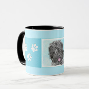 Schwarz-Russisch-Terrier-Malerei - Niedlicher Orig Tasse