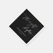 Schwarz Rustikal Die Nacht vor dem Probe Abendesse Serviette (Ecke)