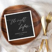 Schwarz Rustikal Die Nacht vor dem Probe Abendesse Serviette