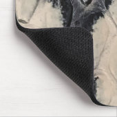 Schwarz-Sahne-Snakeskin-Textur Mousepad (Ecke)