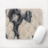 Schwarz-Sahne-Snakeskin-Textur Mousepad (Mit Mouse)