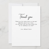 Schwarz Save the Date mit Foto Minimalistisch, Boh (Rückseite)