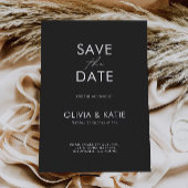 Schwarz-Save the Date-Vorlage Einladung