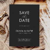 Schwarz-Save the Date-Vorlage Einladung