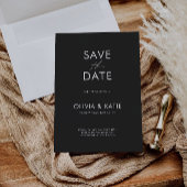 Schwarz-Save the Date-Vorlage Einladung