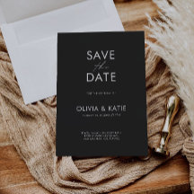 Schwarz-Save the Date-Vorlage