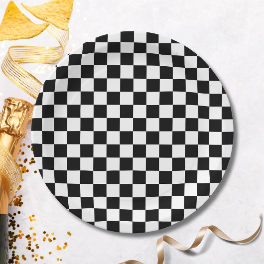 Schwarz-Schachtel-Teller Pappteller