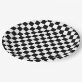 Schwarz-Schachtel-Teller Pappteller (Schrägansicht)