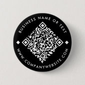 Schwarz | Schaltfläche für benutzerdefinierten QR- Button (Vorderseite)