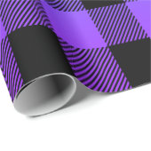 Schwarz schlicht auf lila bis türkisblauem Omelett Geschenkpapier (Rolleneckpunkt)