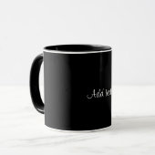 Schwarz, schlicht elegant tasse (Vorderseite Links)
