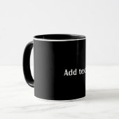 Schwarz, schlicht elegant tasse (Vorderseite Links)