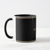 Schwarz, schlicht elegant TEMPLATE Tasse (Links)