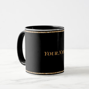 Schwarz, schlicht elegant TEMPLATE Tasse
