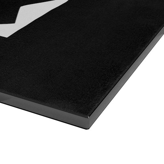 Schwarz Schneidebrett (Ecke)
