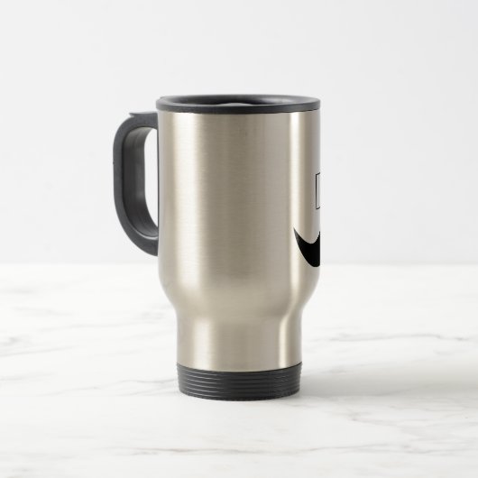 Schwarz-Schnurrbart des Vater-#1 - Nr. eine Reisebecher (Vorderseite Links)