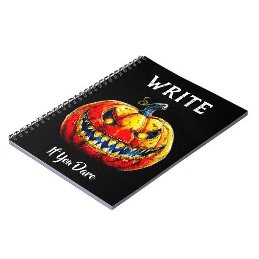 Schwarz schreiben, wenn Sie es wagen Halloween Läc Notizblock (Linke Seite)