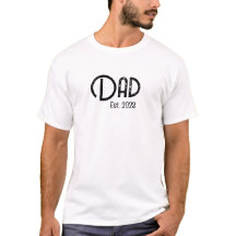 Schwarz-Schrift-Grunge-Established-Dad-T-Shirt