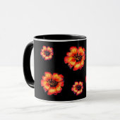 Schwarz-Schwarz-Blume Tasse (Vorderseite Links)