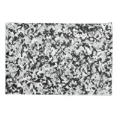 Schwarz-Schwarz-Camouflage-Muster für arktische Sc Kissenbezug (Rückseite)