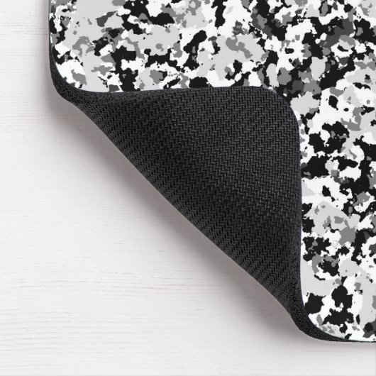 Schwarz-Schwarz-Camouflage-Muster für arktische Sc Mousepad (Ecke)