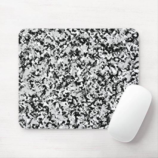 Schwarz-Schwarz-Camouflage-Muster für arktische Sc Mousepad (Mit Mouse)