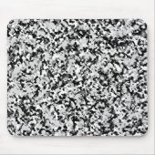 Schwarz-Schwarz-Camouflage-Muster für arktische Sc Mousepad (Vorne)