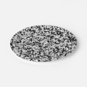 Schwarz-Schwarz-Camouflage-Muster für arktische Sc Pappteller (Schrägansicht)