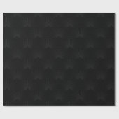 Schwarz-Schwarz-Deko-Muster auf dunkelgrau Geschenkpapier (Flach)