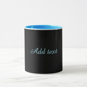 Schwarz-Schwarz, einfach elegant, blaue Trimmlinie Tasse