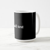 Schwarz-schwarz, einfach elegante Vorlage, Kaffeetasse (VorderseiteRechts)