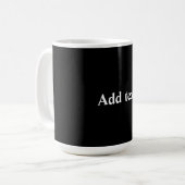 Schwarz-schwarz, einfach elegante Vorlage, Kaffeetasse (Vorderseite Links)