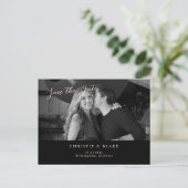 Schwarz/Schwarz-Foto Save the Date Postkarte (Stehend Vorderseite)