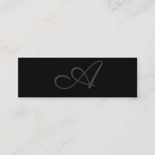 Schwarz/Schwarz (Führungskraft) Mini Visitenkarte (Vorderseite)