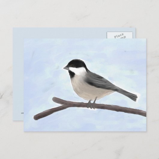 Schwarz-schwarz-karätige Wasserfarbe Postkarte (Vorne/Hinten)