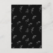 Schwarz-Schwarz-Schwarz-Blumen-Monogramm-Wappen Begleitkarte (Rückseite)