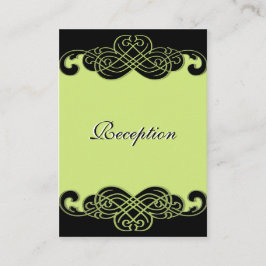 Schwarz/Schwarz/Schwarz-Grün-Scrolls-Empfang Begleitkarte
