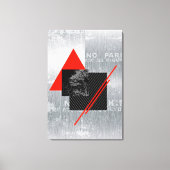 Schwarz, Schwarz und Grau-Streifen Leinwanddruck (Vorderseite)