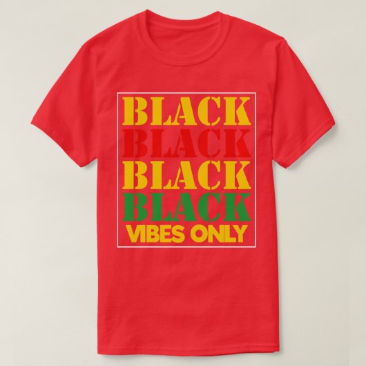 Schwarz-Schwarz-Vibes T-Shirt (Design vorne)