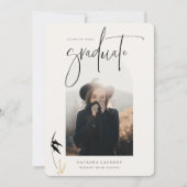 Schwarz-Scripte-Portrait-Abschluss Arched Foto Ankündigung (Vorderseite)