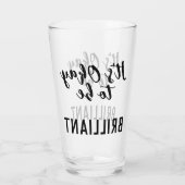 Schwarz sein Okay, um ein brillanter Zitat Text zu Glas (Rückseite)