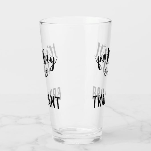 Schwarz sein Okay, um ein brillanter Zitat Text zu Glas (Links)